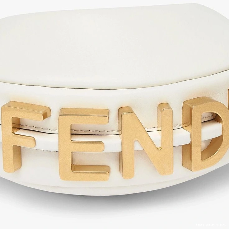 Affordable In Calf Nano Leather Fendi White Bag Hobo Fendigraphy 0726